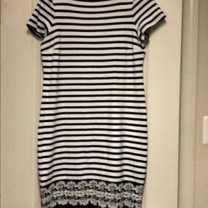Brand new navy and white knit dress